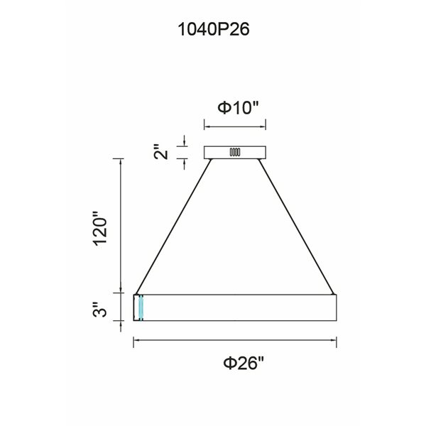 CWI Lighting Rosalina 26-in dia Matte Black Modern Integrated LED Ring-Shaped Chandelier