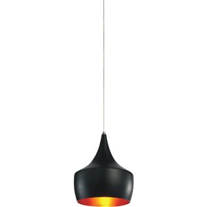 CWI Lighting Dynamic 1 Light Down Mini Pendant - Black finish - 10-in