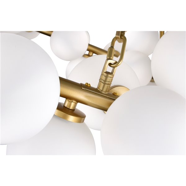 CWI Lighting Arya 45 Light Chandelier - Satin Gold finish - 39-in