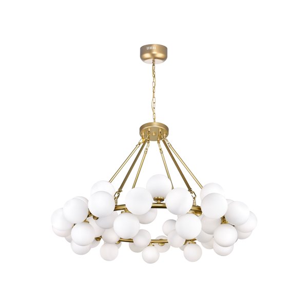 CWI Lighting Arya 45 Light Chandelier - Satin Gold finish - 39-in