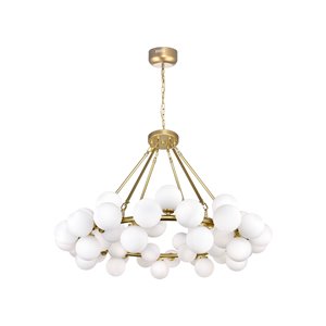 CWI Lighting Arya 45 Light Chandelier - Satin Gold finish - 39-in