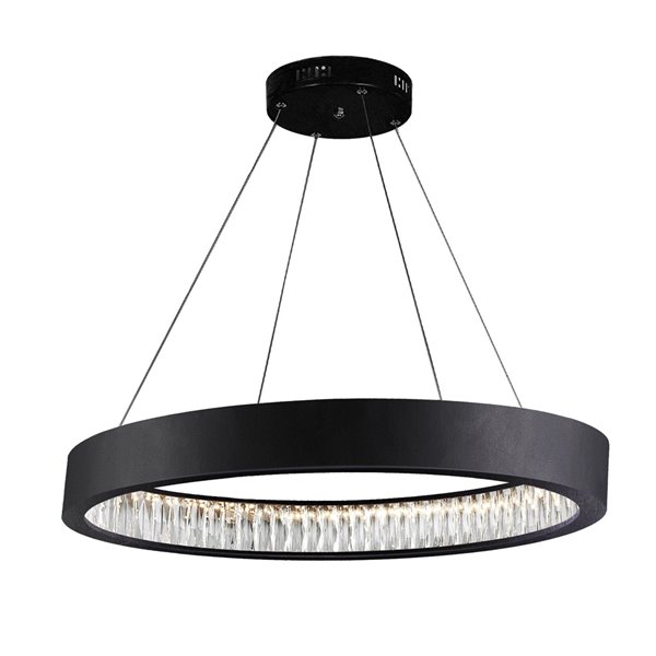 CWI Lighting Rosalina LED Chandelier - Matte Black Finish - 32-in