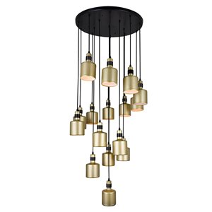 CWI Lighting Forate 16 Light Multi Light Pendant - Pearl Gold Finish - 26-in