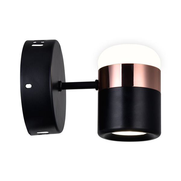 CWI Lighting Moxie LED Wall Light - Black finish - 7-in x 5-in x 5-in