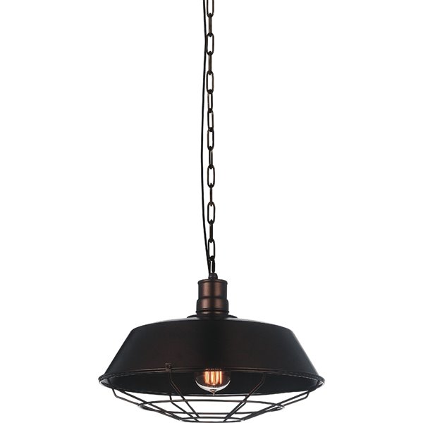 CWI Lighting Morgan 1 Light Down Mini Pendant - Black finish - 14-in