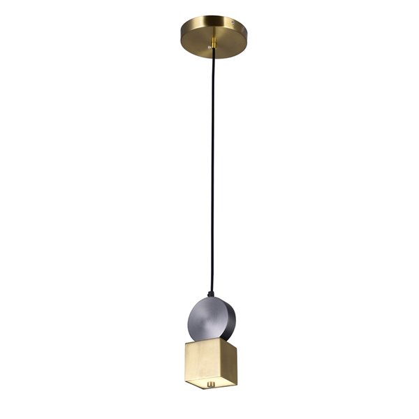Image of Cwi Lighting | Saleen Led Mini Pendant - Sun Gold And Black Finish - 6-In | Rona