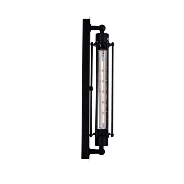 CWI Lighting Kiera 1 Light Wall Sconce - Black finish - 4-in x 19-in x 4-in