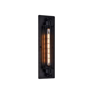 CWI Lighting Kiera 1 Light Wall Sconce - Black finish - 4-in x 19-in x 4-in