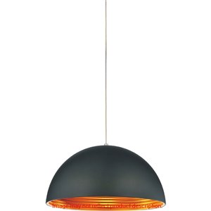 CWI Lighting Modest 1 Light Down Mini Pendant - Black finish - 12-in