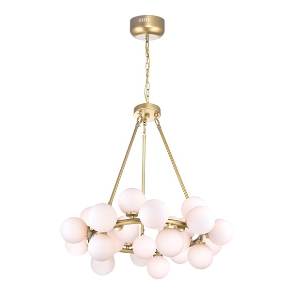 CWI Lighting Arya 25 Light Chandelier - Satin Gold finish - 26-in