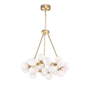 CWI Lighting Arya 25 Light Chandelier - Satin Gold finish - 26-in