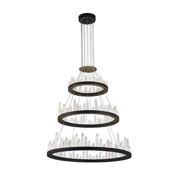 CWI Lighting Juliette 42-In LED Chandelier Black Finish