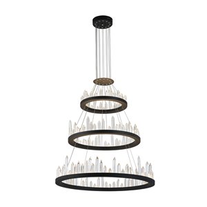 CWI Lighting Juliette 42-In LED Chandelier Black Finish