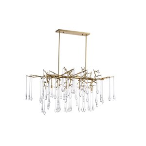 CWI Lighting Anita 10 Light Chandelier - Gold Leaf Finish - 47-in