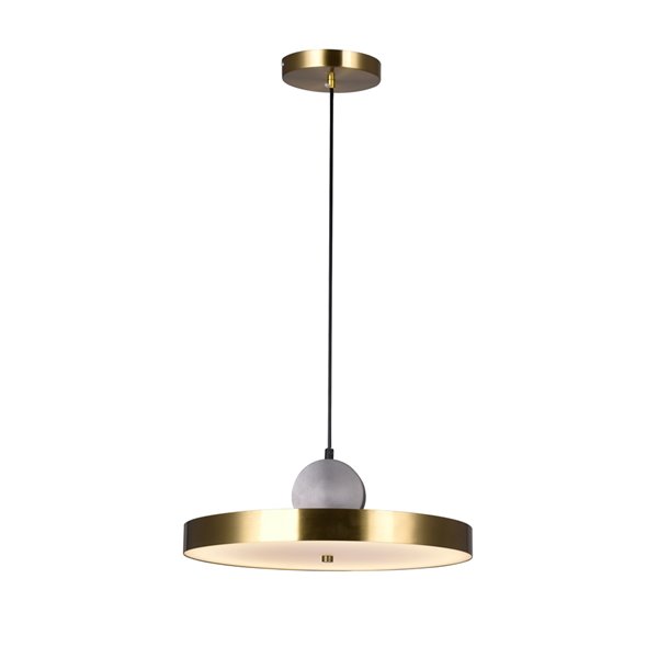 Image of Cwi Lighting | Saleen Led Pendant - Sun Gold And Black Finish - 16-In | Rona