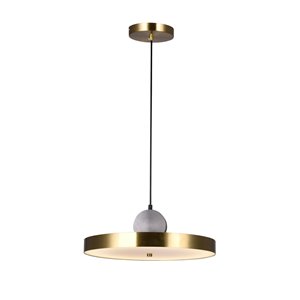 CWI Lighting Saleen LED Pendant - Sun Gold and Black Finish - 16-in