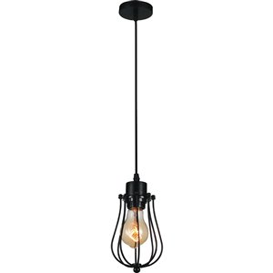 CWI Lighting Tomaso 1 Light Down Mini Pendant - Black finish - 5-in