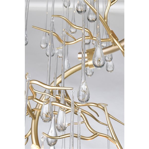 CWI Lighting Anita 12 Light Chandelier - Gold Leaf Finish - 26-in ...