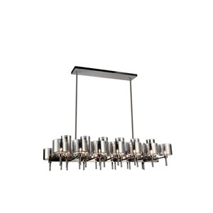 CWI Lighting Montoya 26 Light Up Chandelier - Pearl Black finish - 22-in