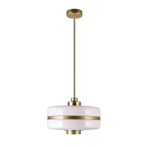 CWI Lighting Elementary 1 Light Down Pendant - Pearl Gold Finish - 12-in