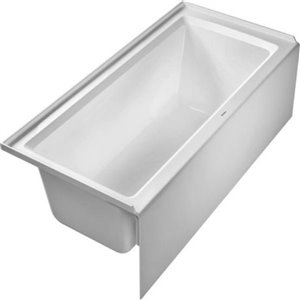 Duravit Architec 66-in x 32-in White Left Drain Bathtub