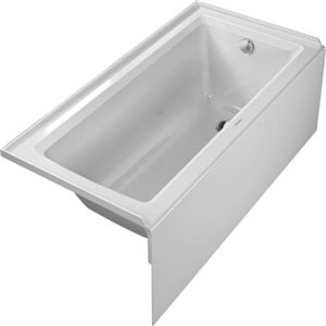 Baignoire Architec Duravit, drain à droite, blanc, 60 po x 30 po