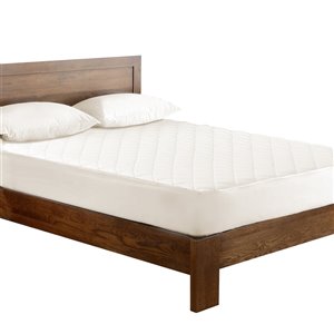 Millano Collection Mattress Protector - 100% Cotton Certified Organic - 80-in x 60-in - White