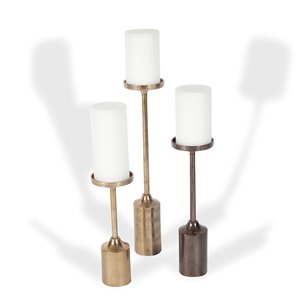 Ensemble de 3 chandeliers Faidra de Gild Design House, métal or et bronze, ens. de 3