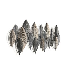 Gild Design House Lau Wall Art with Leafs - Metal - 25-in x 48-in