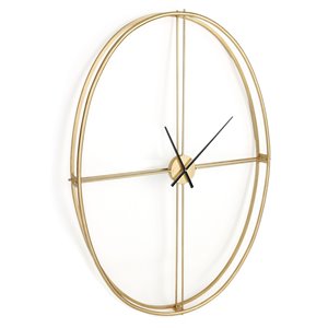 Horloge murale Nouvel Gild Design House, couleur or, 50 po x 37 po