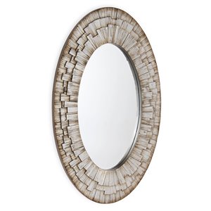 Miroir ovale Stella Gild Design House, argent antique, 50 po x 30 po