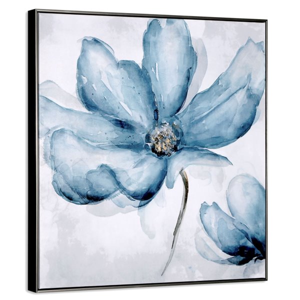 Gild Design House Blue Blossom Wall Art Decor - 33-in x 33-in 01-00987 ...