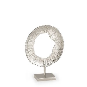 Gild Design House Roan Small decorative sculpture, Nickel, 17-in x 12-in