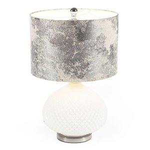 Lampe de table Lizzy Gild Design House, blanche et argenté, 23 po