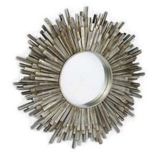 Miroir Genévrier Gild Design House, argent antique, 36 po x 36 po