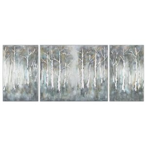 Toile murale Betual Gild Design House, 40 po x 100 po, ens. de 3