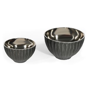Gild Design House Melbina Decoratives Bowls - Nickel - Set of 2