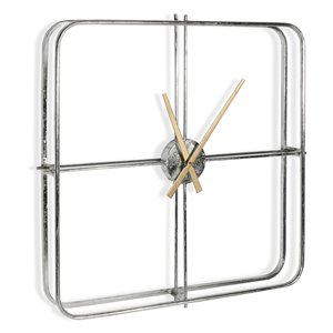 Horloge Lincoln Gild Design House carré argent, 32 po x 32 po