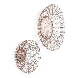 Mirroirs décoratifs Zaria Gild Design House, or, ens. de 2