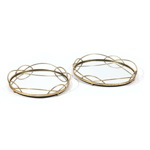 Gild Design House Ans Trays - Gold and mirrored - Set of 2