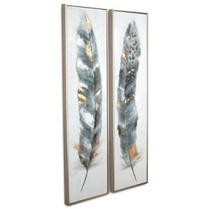 Toile murale Calamus Gild Design House, 60 po x 15 po, ens. de 2