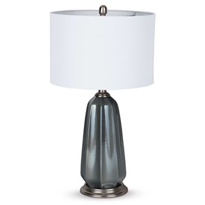 Lampe de table Kashton Gild Design House, blanche et bleue, 28 po