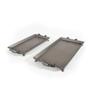 Gild Design House Tabatha Metal Trays - Grey - Set of 2