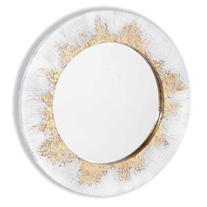Miroir Nova Gild Design House, blanc, 32 po x 32 po