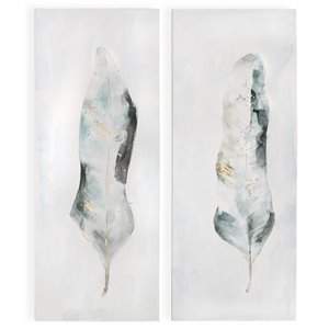 Toile murale Plume Gild Design House, 60 po x 22 po, ens. de 2