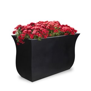 Mayne Valencia 36-in x 16-in x 22-in  Trough - Black