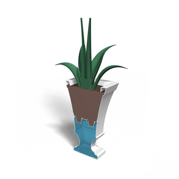 Mayne Vienna  Urn Planter - 25-in - White
