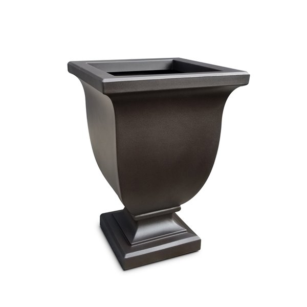 Mayne Augusta Square  Planter - 26-in - Espresso