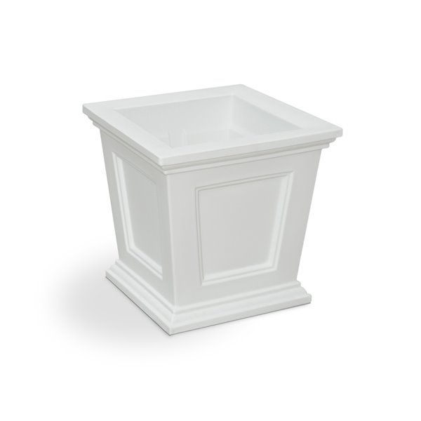 Mayne Fairfield Square Planter - 16-in x 16-in - White