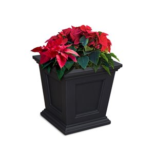 Mayne Fairfield Square Planter - 16-in x 16-in - Black